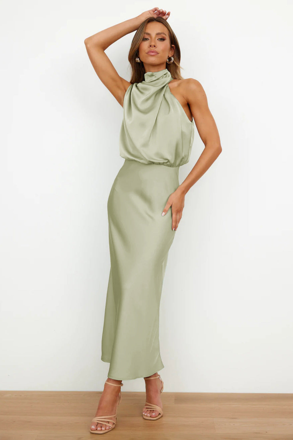 N&B™ Lydia™  | Lang kjole med halterneck