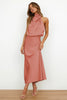 N&B™ Lydia™  | Lang kjole med halterneck