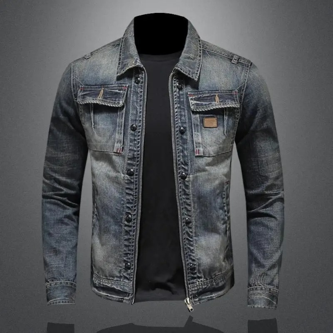N&B Karl™ | Klassisk jeansjacka med rå kant