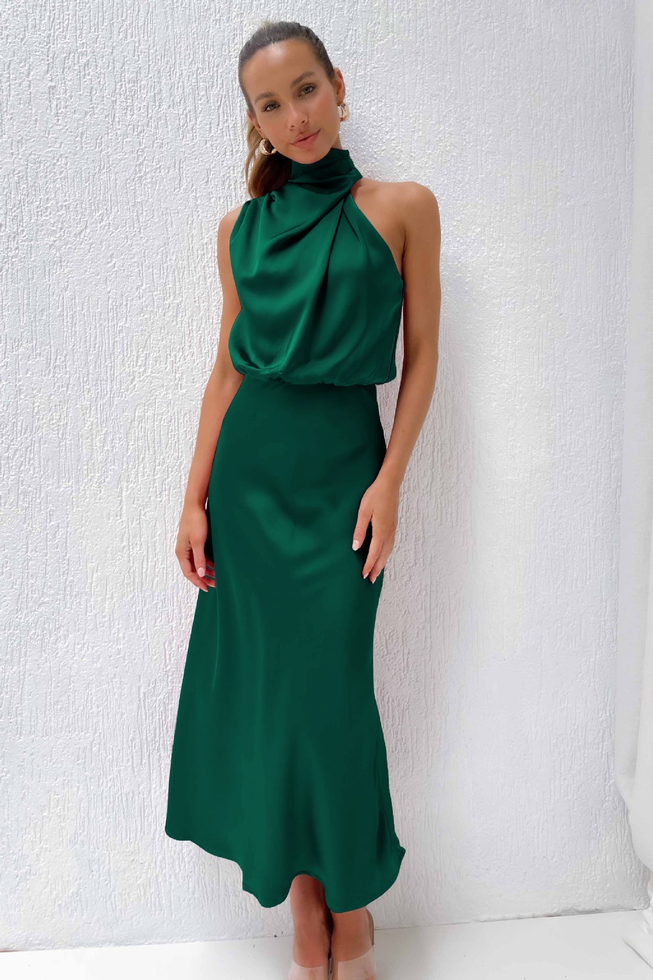 N&B™ Lydia™  | Lang kjole med halterneck