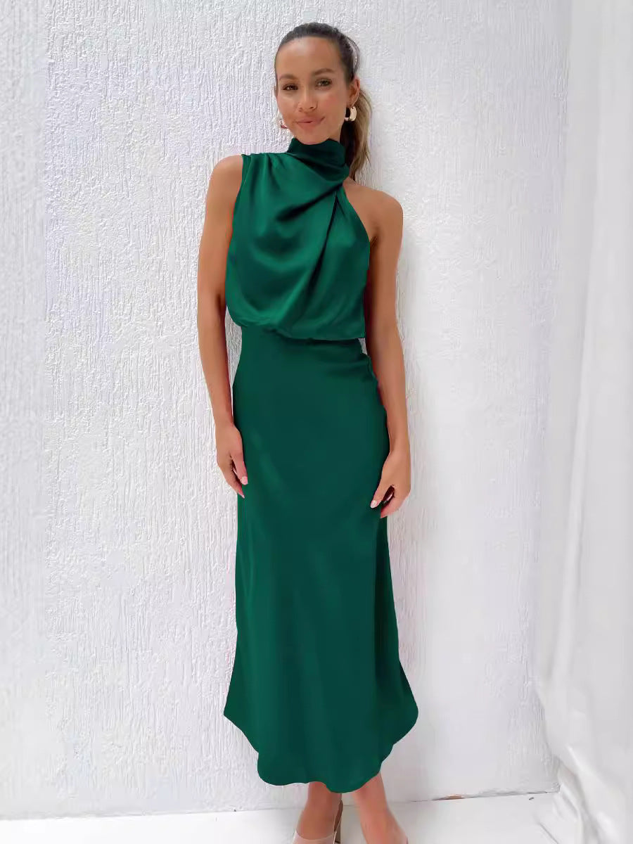 N&B™ Lydia™  | Lang kjole med halterneck
