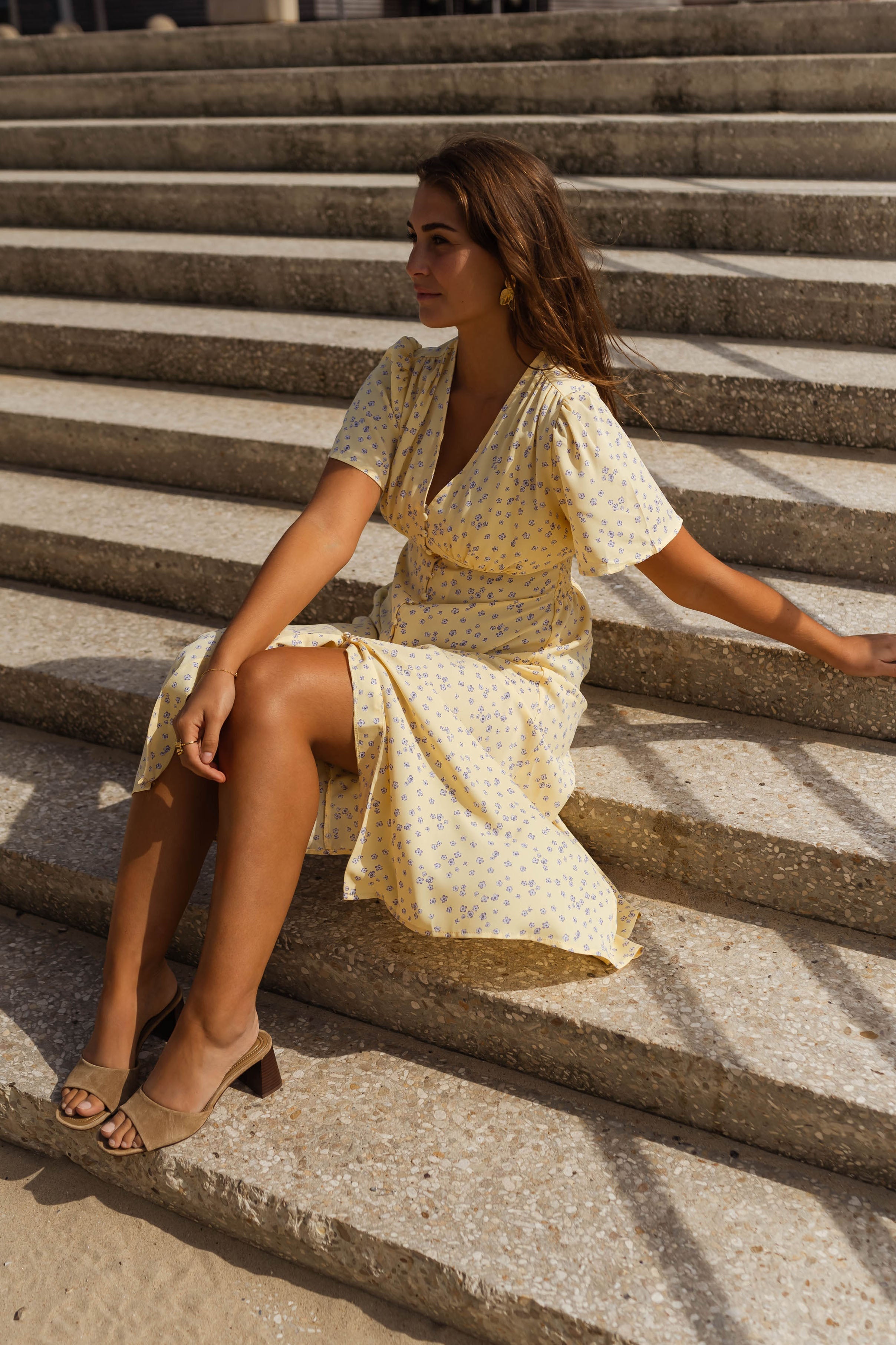 N&B™ Diana™ | Den blomstrete midikjolen for sommeren