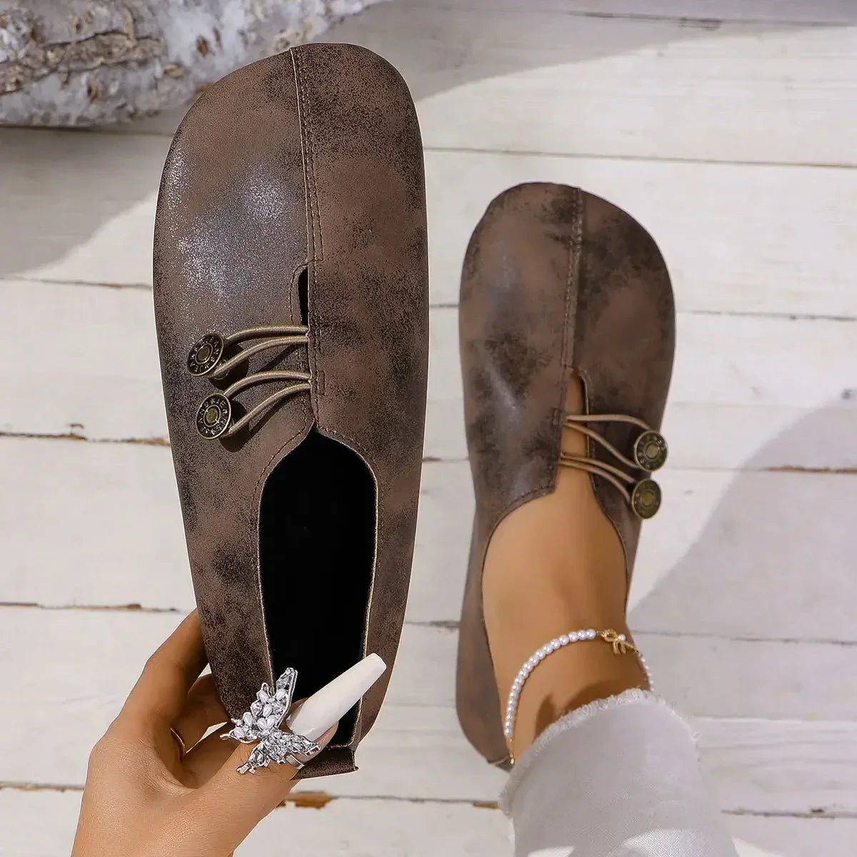 N&B Jaimie™ | Damesko i mykt semsket skinn, loafer