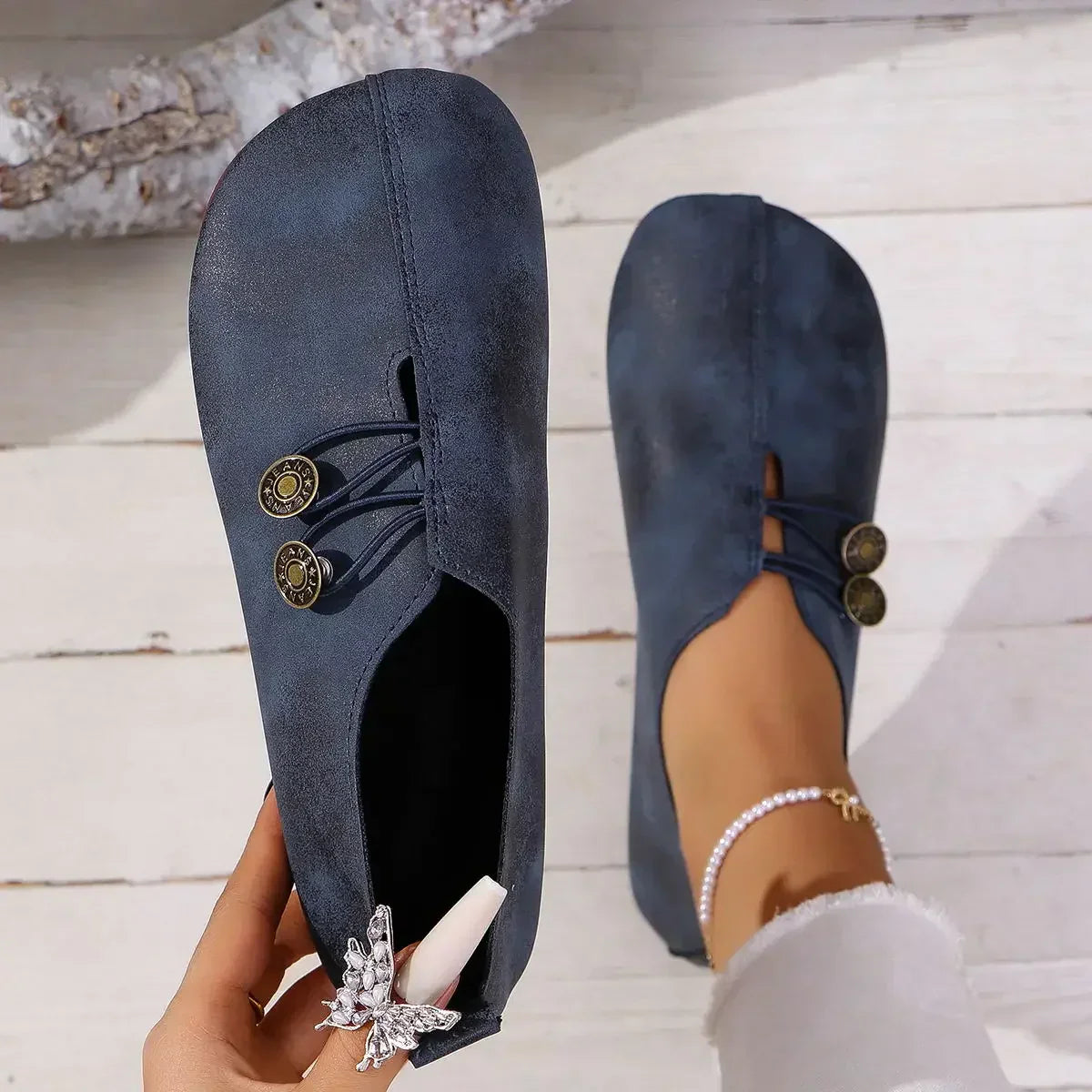 N&B Jaimie™ | Damesko i mykt semsket skinn, loafer