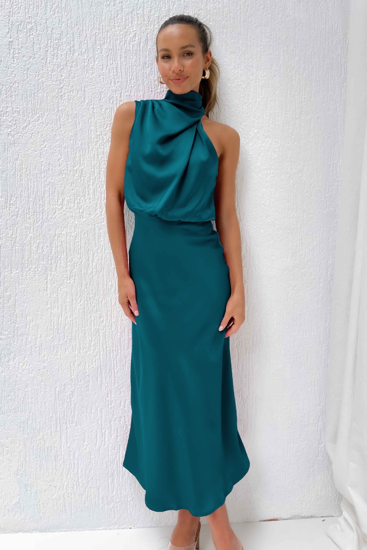 N&B™ Lydia™  | Lang kjole med halterneck