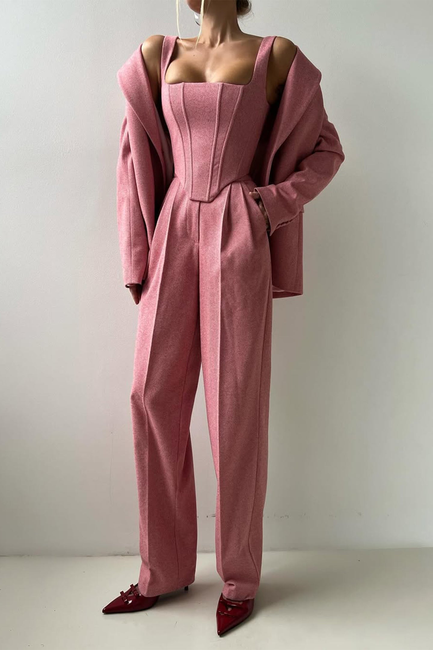 N&B Dolce™ | Tredelt sett med dobbeltradet blazer