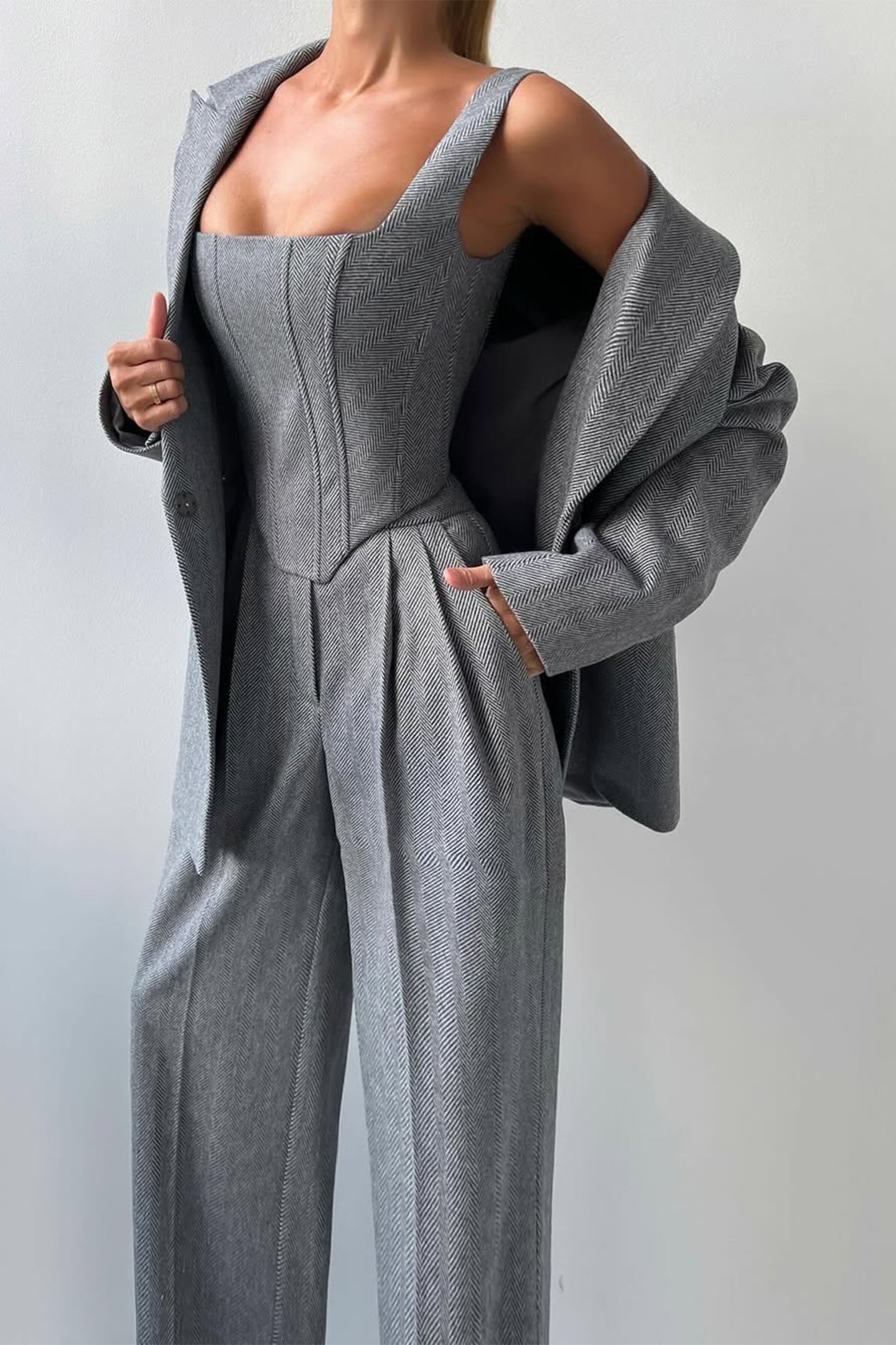 N&B Dolce™ | Tredelt sett med dobbeltradet blazer