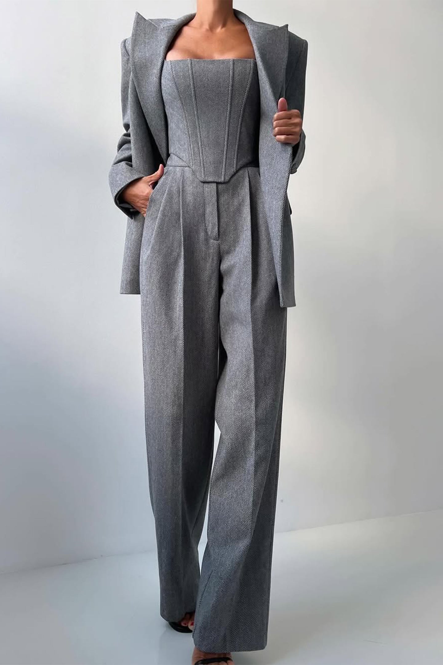 N&B Dolce™ | Tredelt sett med dobbeltradet blazer