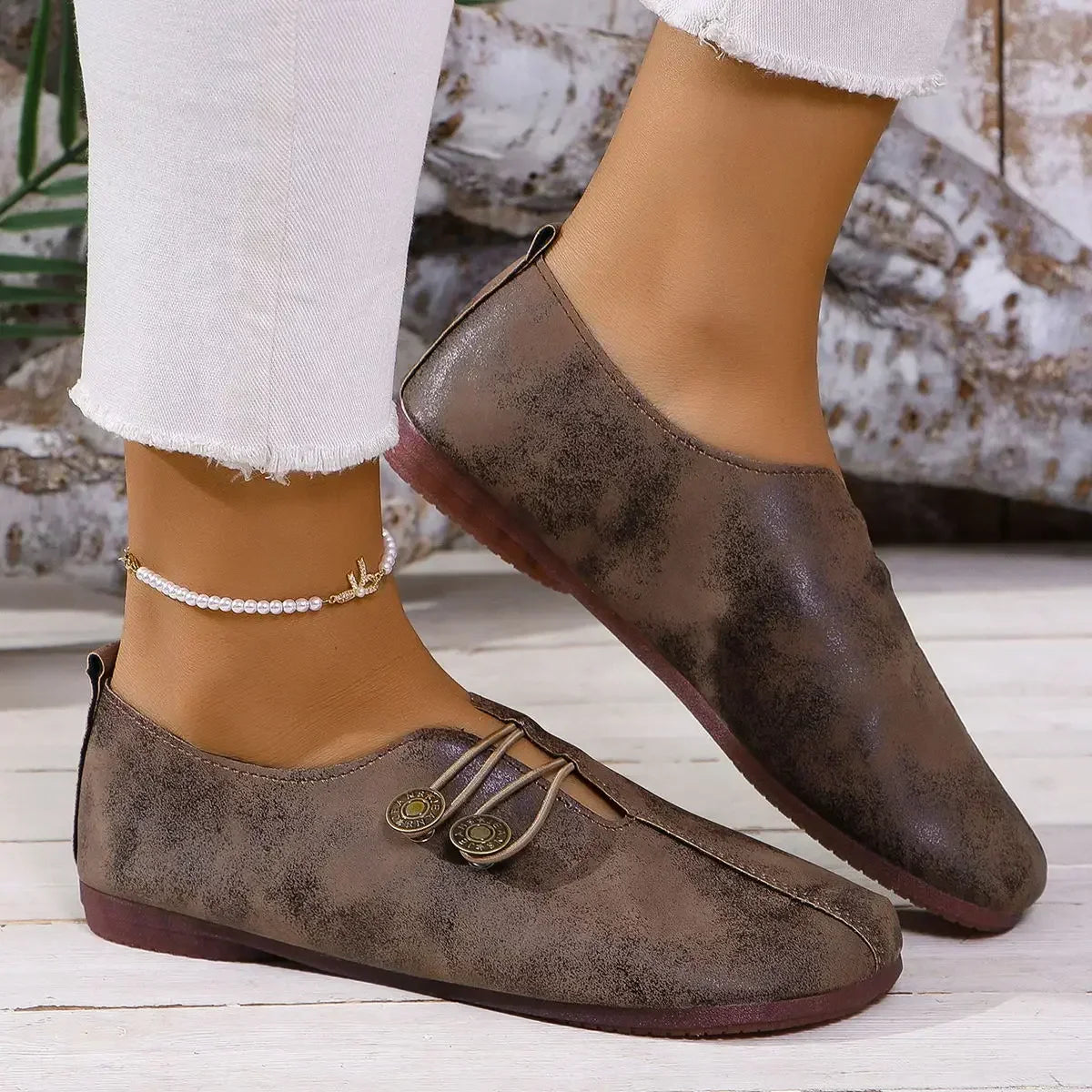 N&B Jaimie™ | Damesko i mykt semsket skinn, loafer