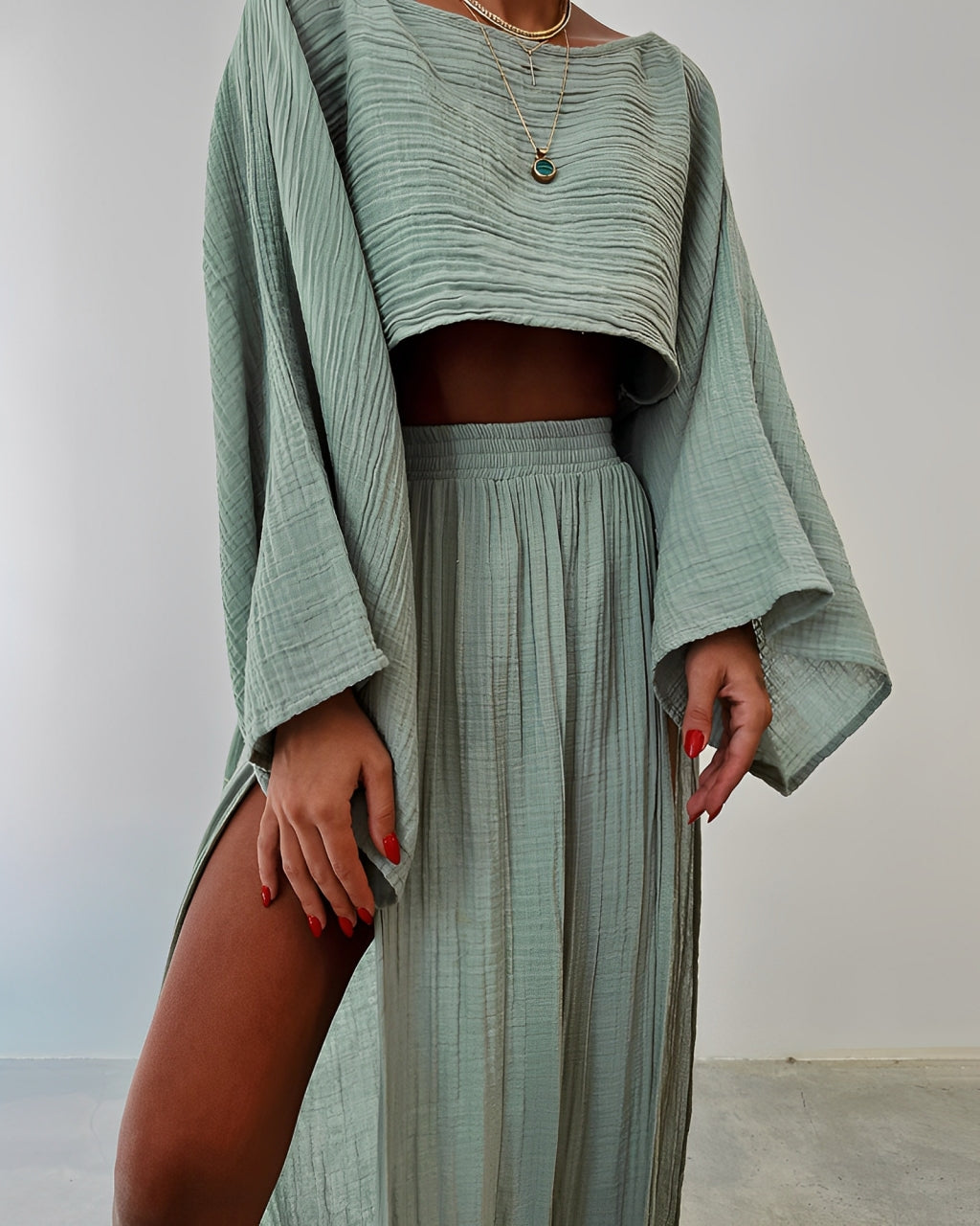 N&B SARA™ | CHIC SLIT TODELT SETT I LIN