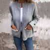 Elin™ - Stickad Cardigan med Dragkedja och Fickor