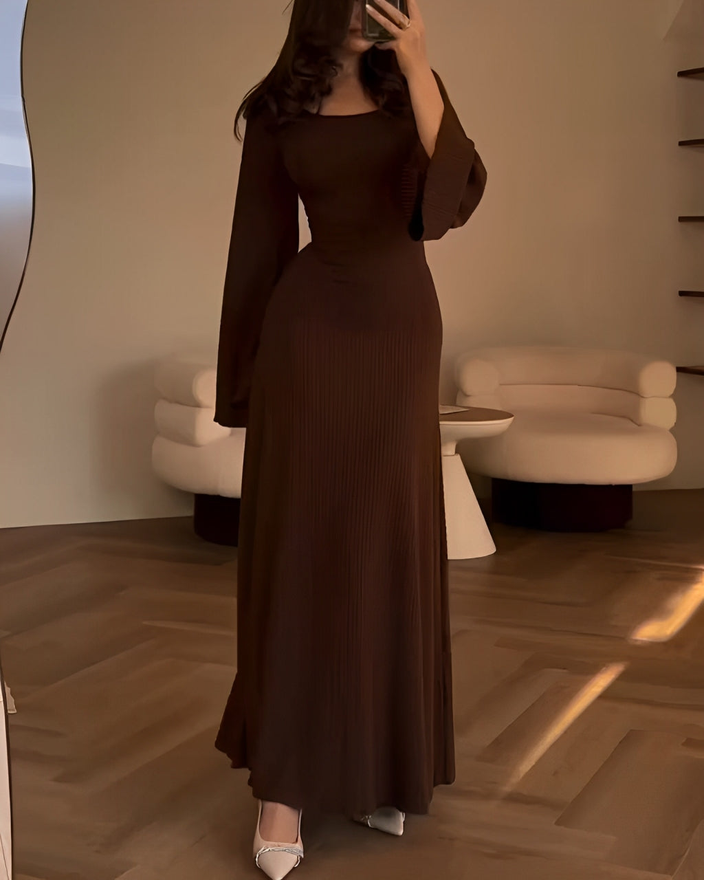 N&B ELEGANT™ | STRIKKET MAXIKJOLE