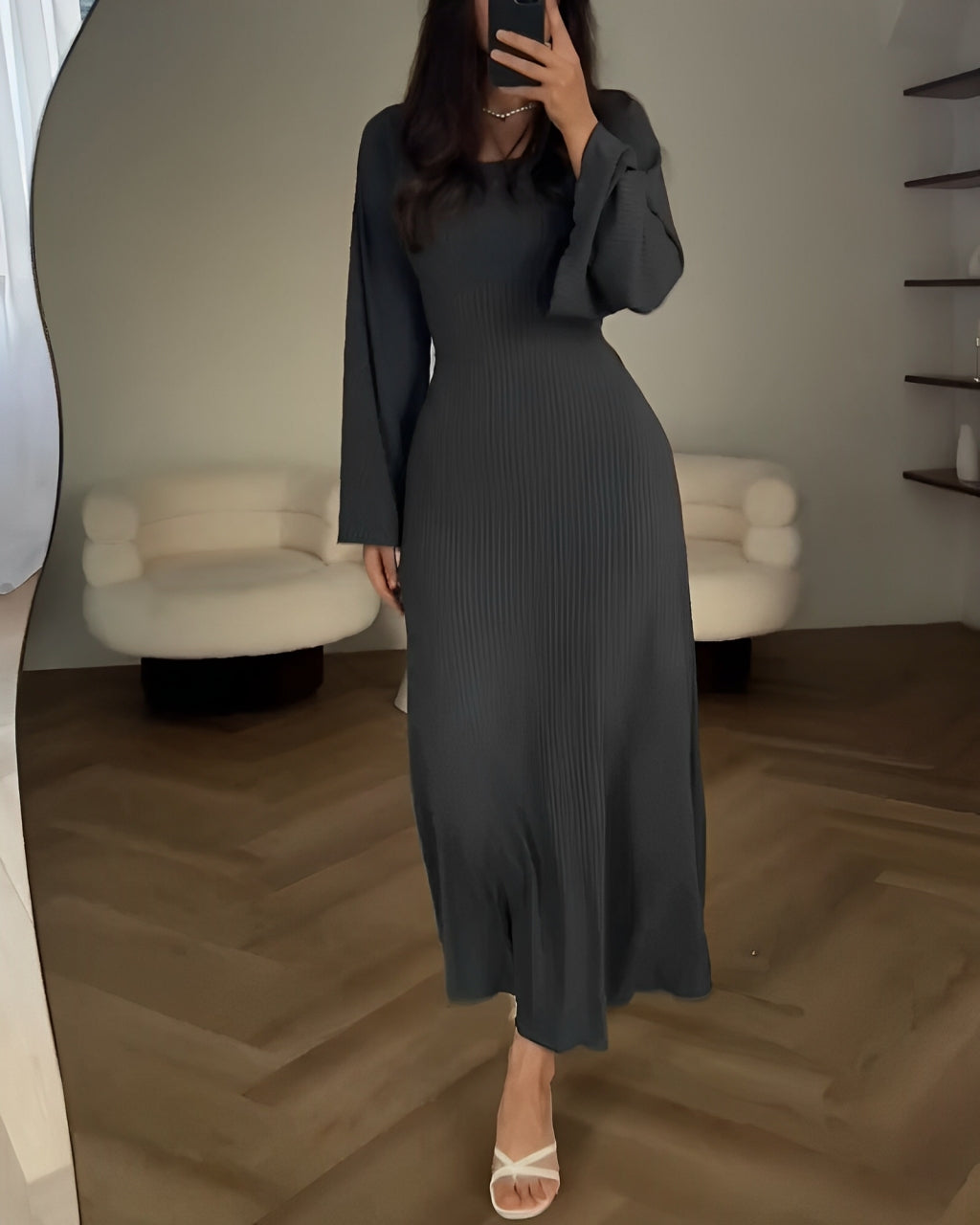 N&B ELEGANT™ | STRIKKET MAXIKJOLE