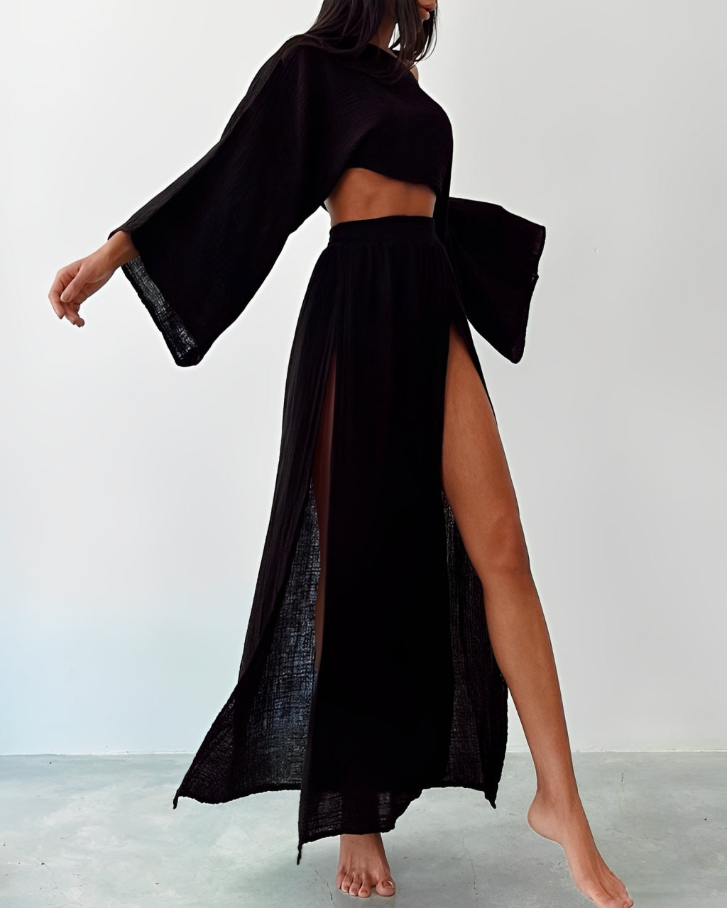 N&B SARA™ | CHIC SLIT TODELT SETT I LIN
