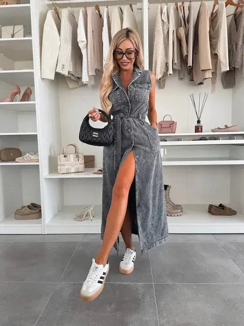 N&B Ivy™ | Maxi Denim-kjole