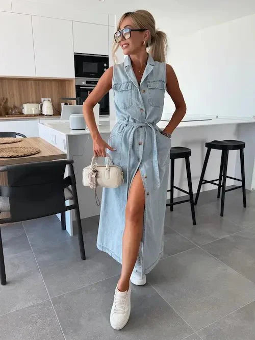 N&B Ivy™ | Maxi Denim-kjole