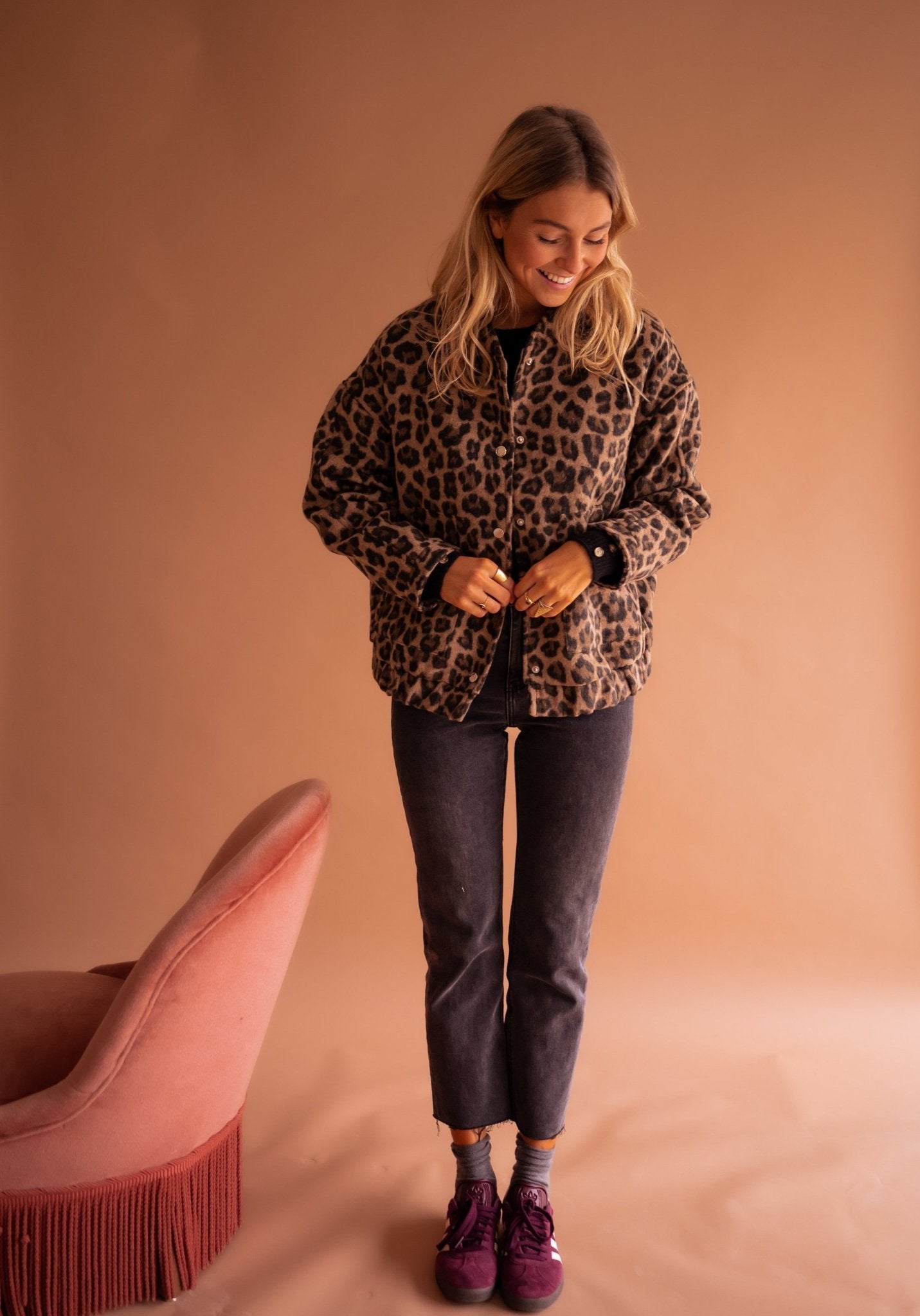 N&B Luna™ | Trendy jakke med leopardmønster