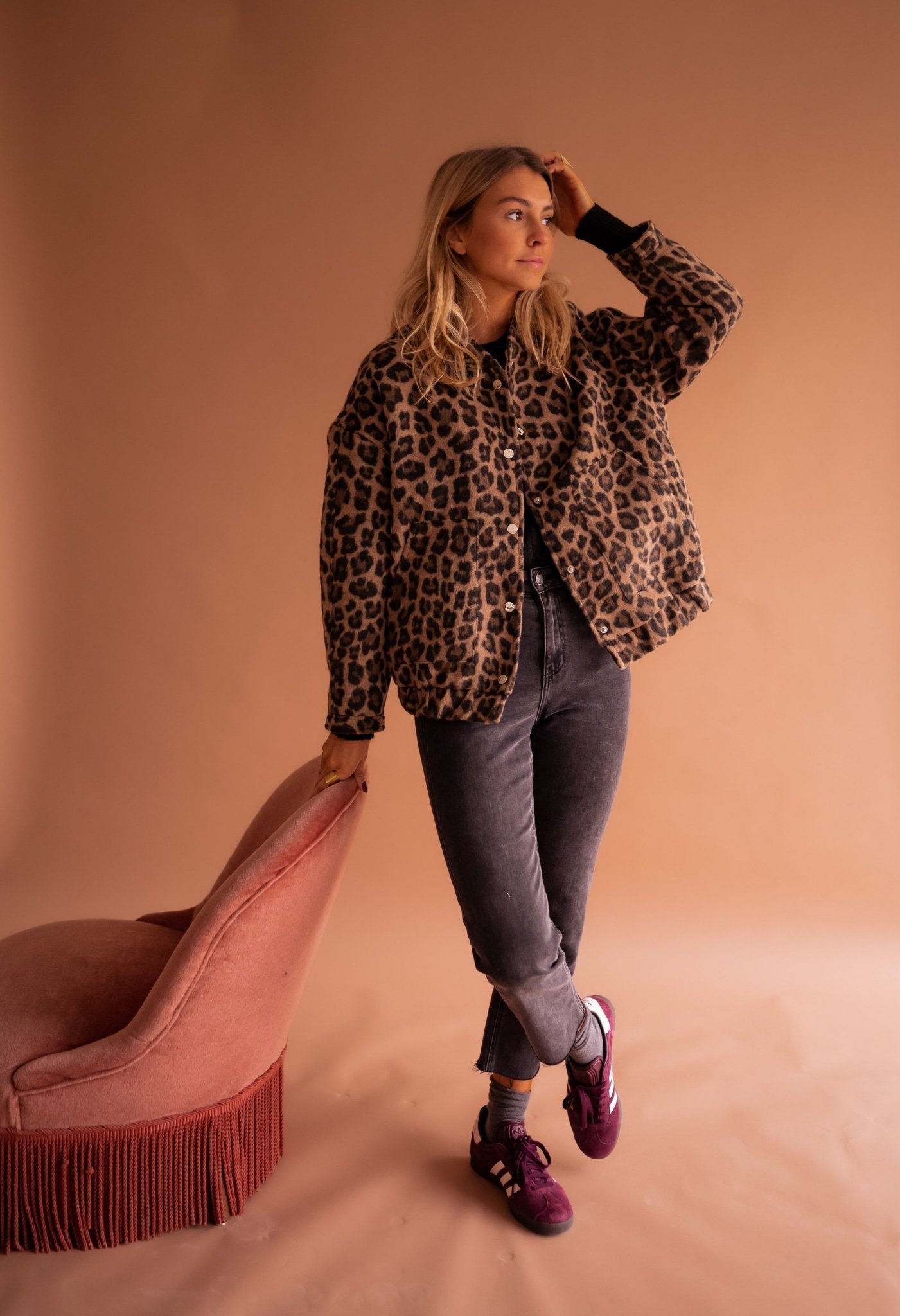 N&B Luna™ | Trendy jakke med leopardmønster