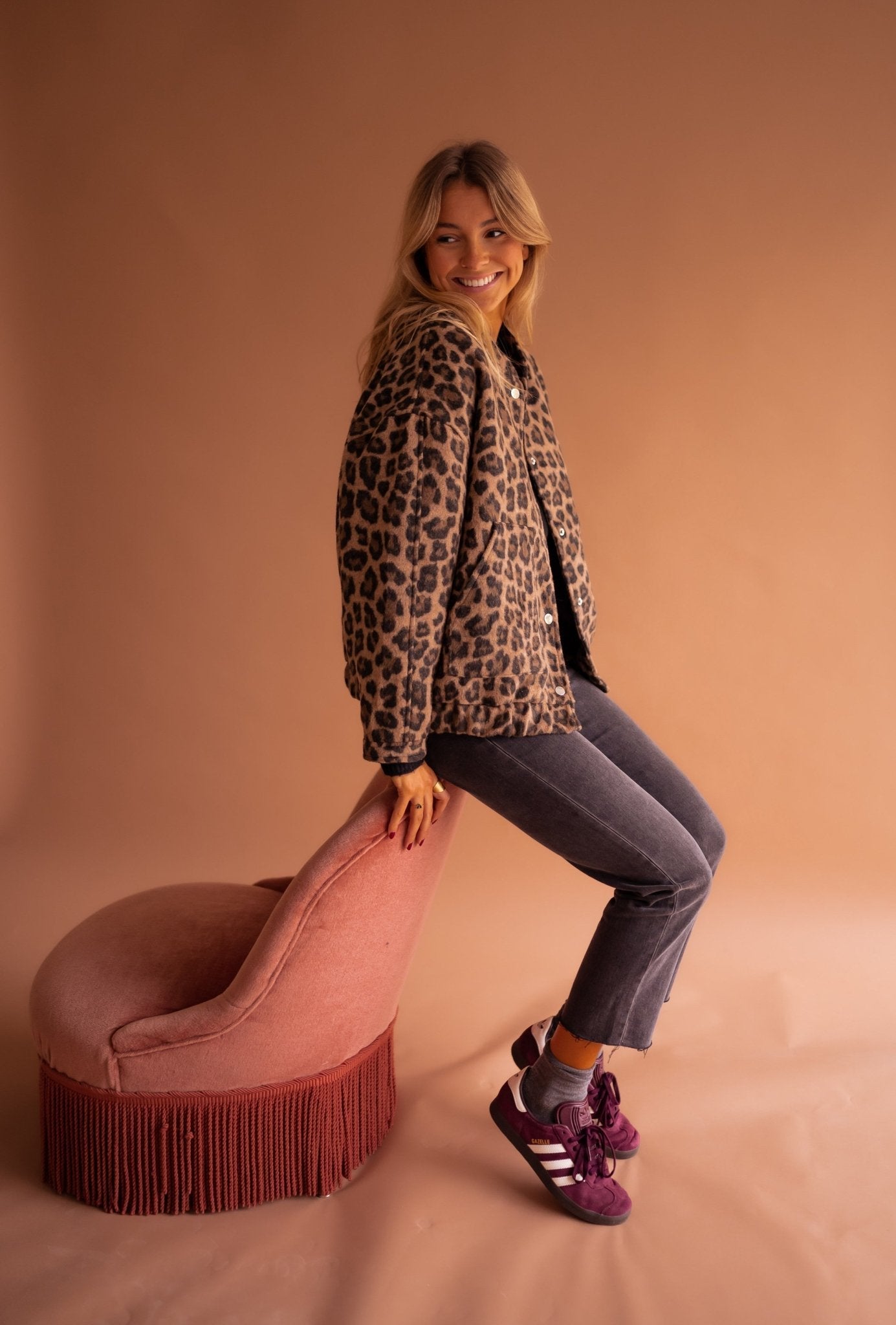 N&B Luna™ | Trendy jakke med leopardmønster