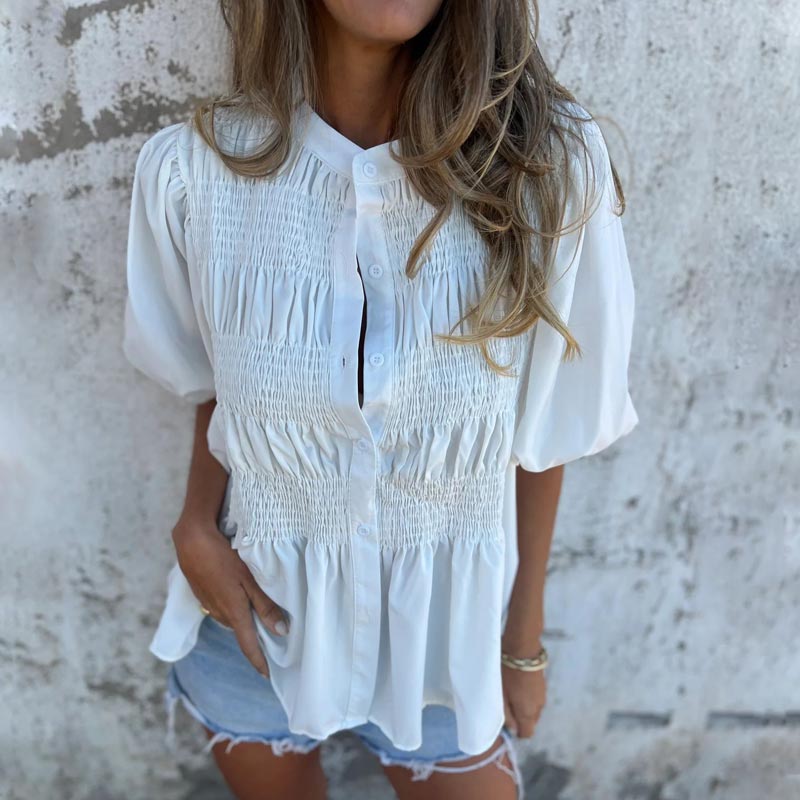 N&B Aukje™ | Chic bluse i Ibiza-stil