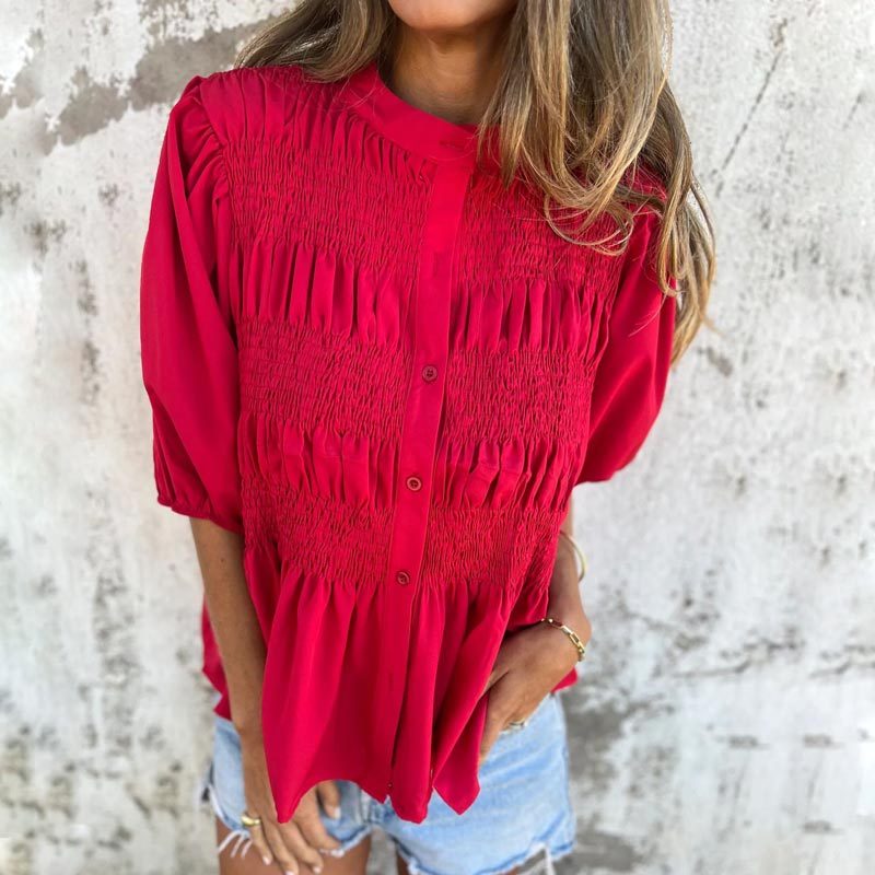 N&B Aukje™ | Chic bluse i Ibiza-stil