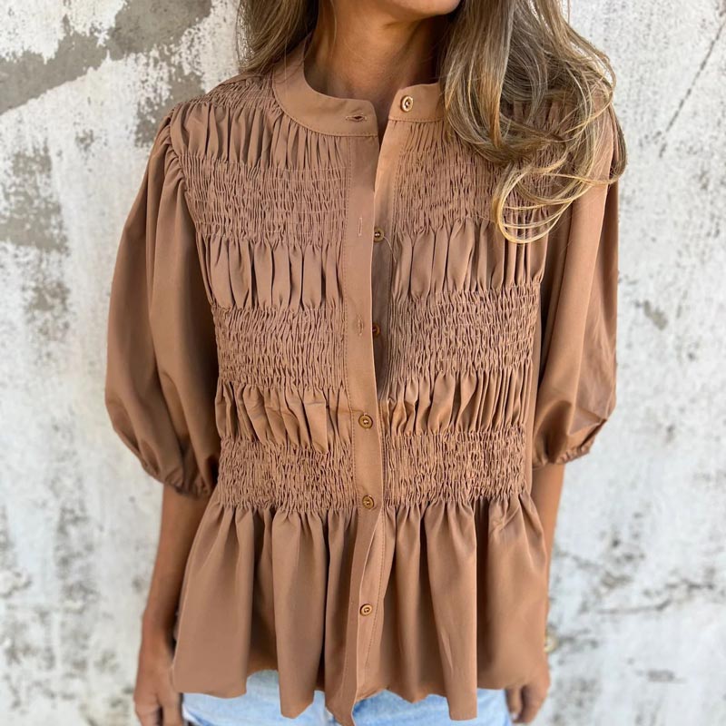 N&B Aukje™ | Chic bluse i Ibiza-stil